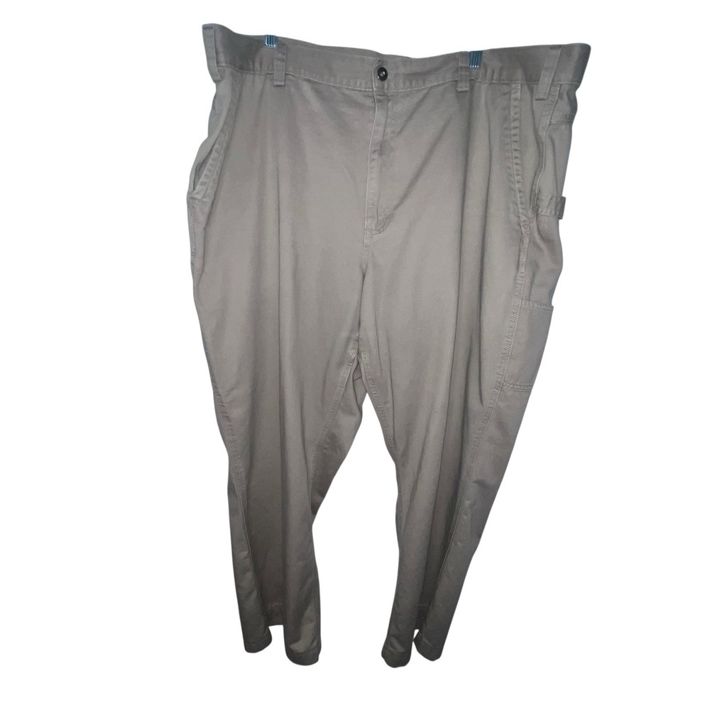 Duluth Trading Pants Mens 46 X 32 Beige Carpenter Workwear Cotton Canvas‎ Khaki